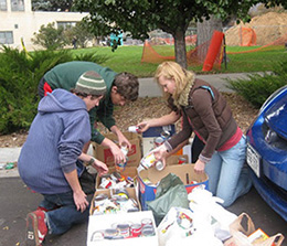 Colorado State University collects food and raises money for the Larimer County Food Bank at Cans Around the Oval