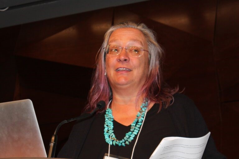 Sue James presents awards to Teaching Effectiveness Fellows