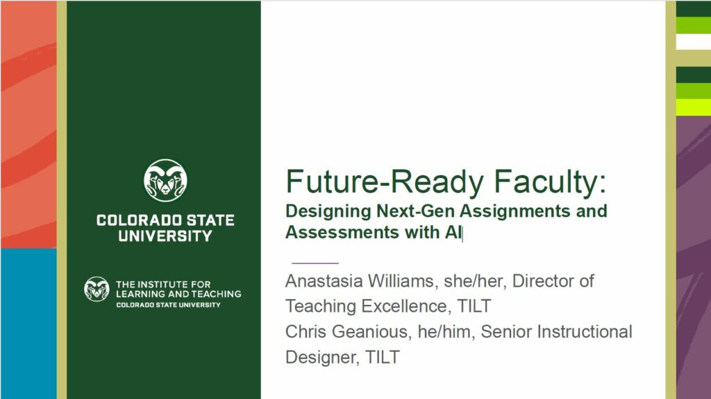 Future-Ready Faculty: Designing Next-Gen Assessments and Assignments with AI