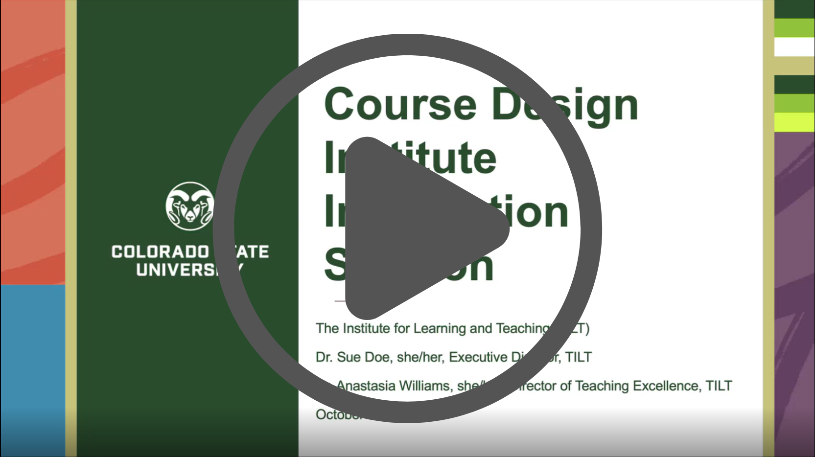 TILT Course Design Institute | The Institute for Learning and Teaching ...